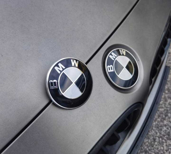 BMW amblem 74mm (Crno - bijeli)