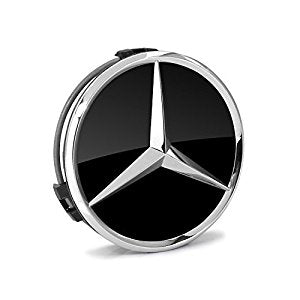 Mercedes čepovi 75mm za alu felge - Sjajno Crni (Set 4kom) - Uzmi sve