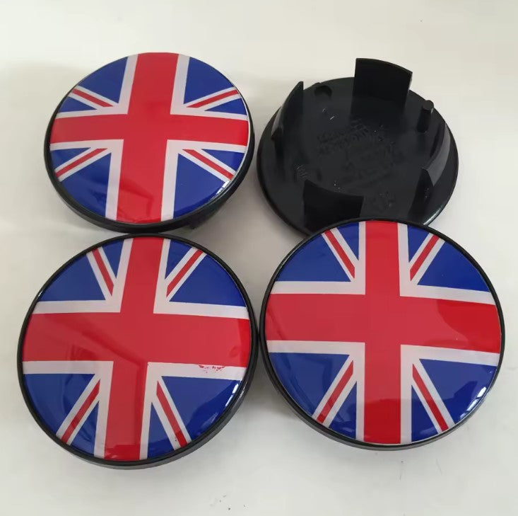 MINI čepovi za felge - (crvena zastava) 54mm (SET)