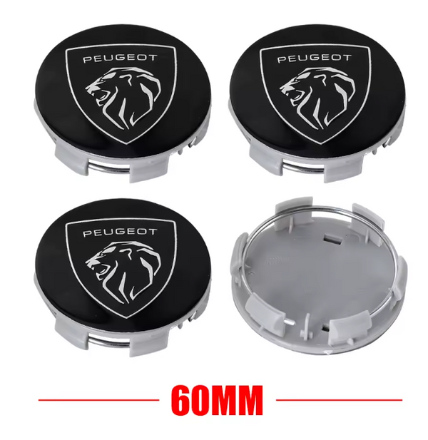 PEUGEOT čepovi za felge LION 60mm (4 kom) - novi tip