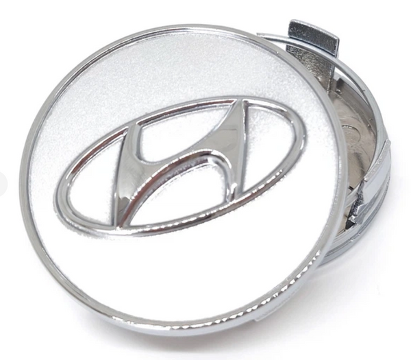 Hyundai čepovi za felge SIVI - 60mm (4 kom) krom rub