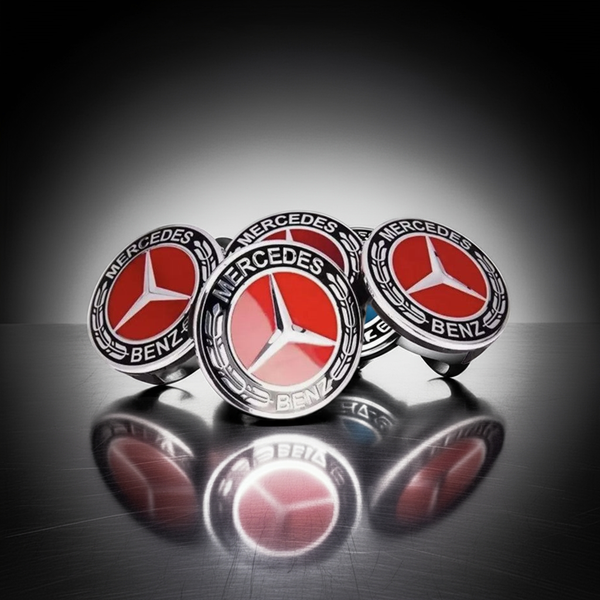 Mercedes čepovi za felge CRVENI - 75mm (SET 4kom)