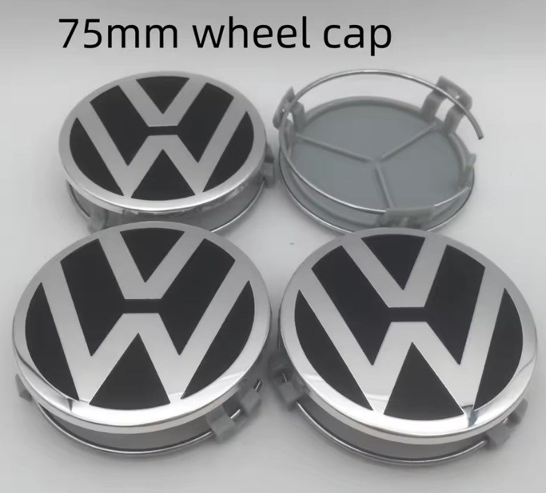 VW čepovi za felge SREBRENI - 75mm (SET 4kom)